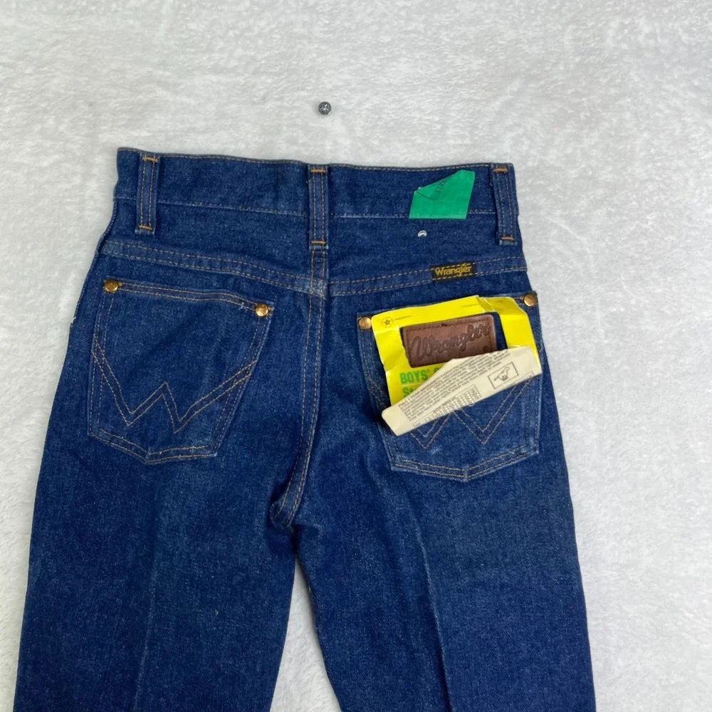 Vintage Wrangler Jeans Boys‎ 10 Blue Denim Classic Straight USA Made NWT - 22X23